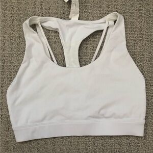 Fabletics | White Medium Impact Sports Bra Size Small